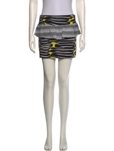 Pre-owned Suno Striped Mini Skirt In Neutral