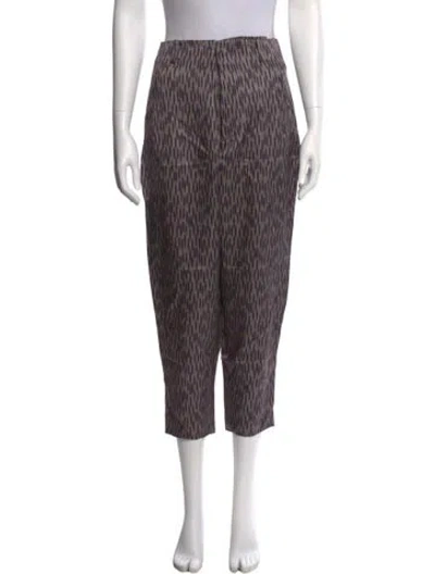 Pre-owned Suno Striped Straight Leg Pants In Multi