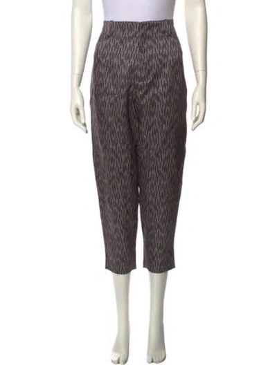 Pre-owned Suno Striped Straight Leg Pants In Multi