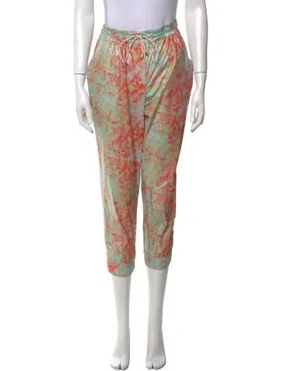 Pre-owned Suno Tie-dye Print Skinny Leg Pants In Blue