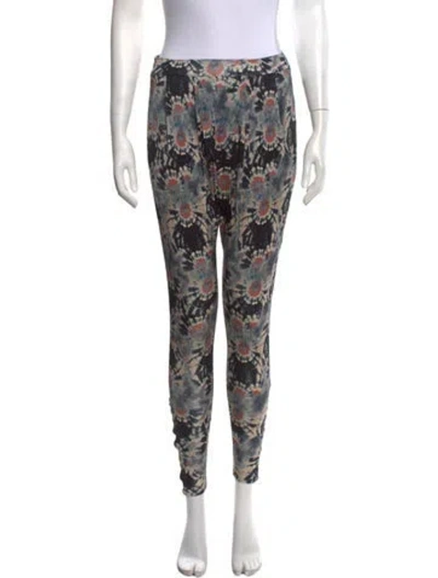 Pre-owned Suno Tie-dye Print Skinny Leg Pants In Blue