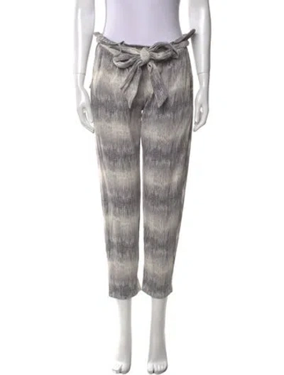 Pre-owned Suno Tie-dye Print Straight Leg Pants In Gray