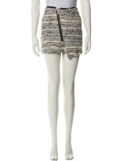 Pre-owned Suno Tweed Pattern Mini Skirt In Multi
