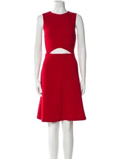 Pre-owned Suno Virgin Wool Knee-length Dress In Red