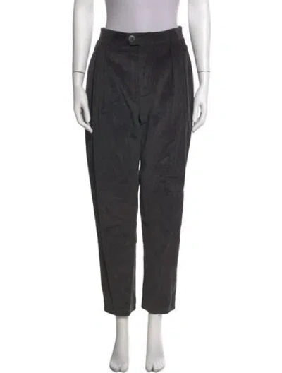 Pre-owned Suno Virgin Wool Straight Leg Pants In Gray
