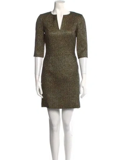 Pre-owned Suno V-neck Mini Dress