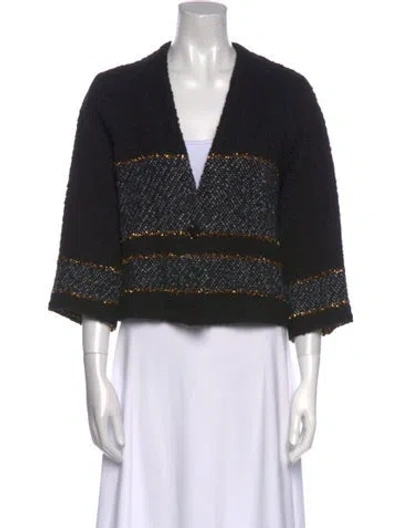 Pre-owned Suno V-neck Sweater In Black