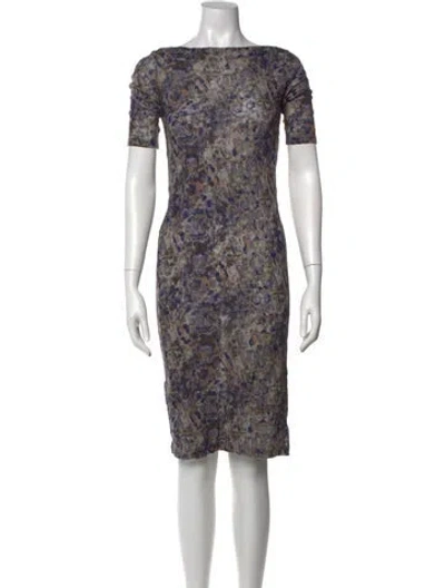 Pre-owned Suno Wool Knee-length Dress In Gray