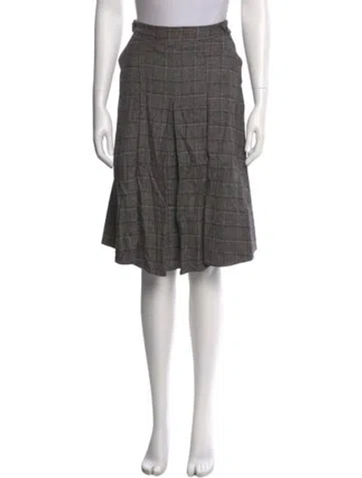 Pre-owned Suno Wool Knee-length Skirt In Gray