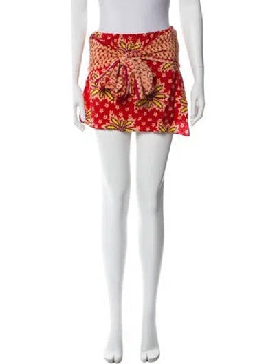 Pre-owned Suno Wool Mini Skirt In Red