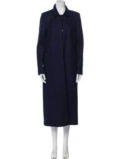 Pre-owned Suno Wool Trench Coat In Blue