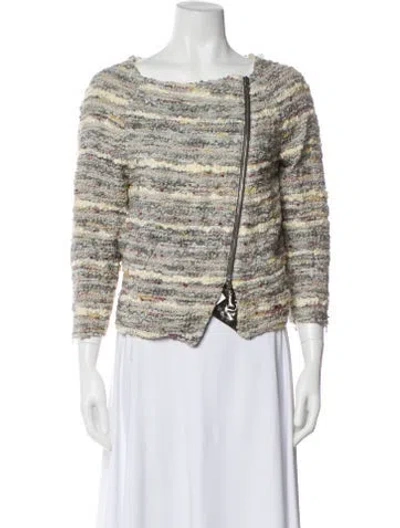 Pre-owned Suno Wool Tweed Pattern Jacket In Multi