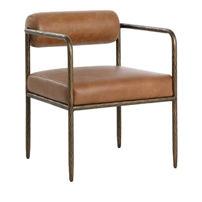 Sunpan Ajani Dining Armchair In Brown