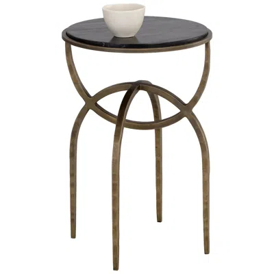 Sunpan Alicent End Table Black Marble