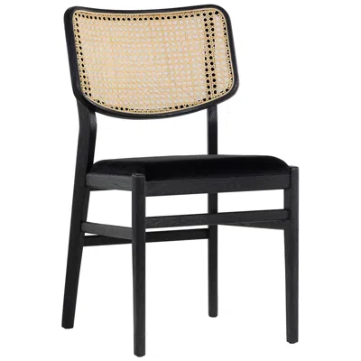 Sunpan Annex Dining Chair Abbington Black And Natural Set Of 2