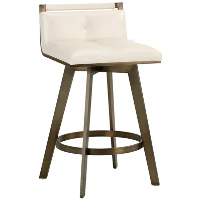 Sunpan Arizona Swivel Counter Stool Castillo Cream In White