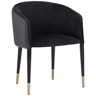 Sunpan Asher Dining Armchair Abbington Black And Napa Black