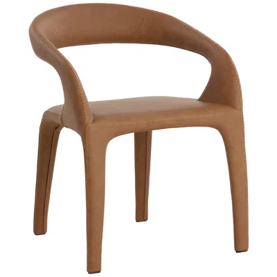Sunpan Atika Dining Armchair Milliken Cognac