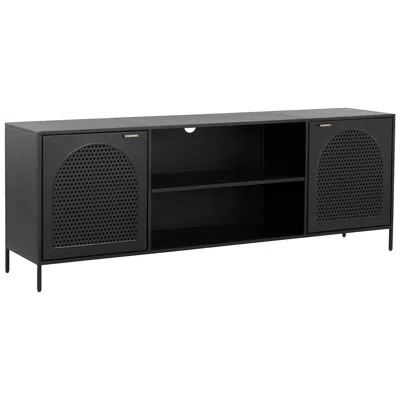 Sunpan Aziza Media Console And Cabinet In Black