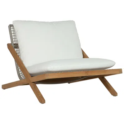 Sunpan Bari Lounge Chair Natural Stinson White