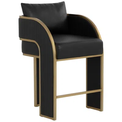 Sunpan Baz Counter Stool Napa Black