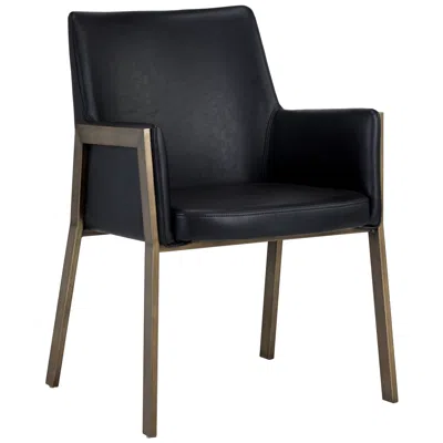 Sunpan Bernadette Dining Armchair Bravo Black