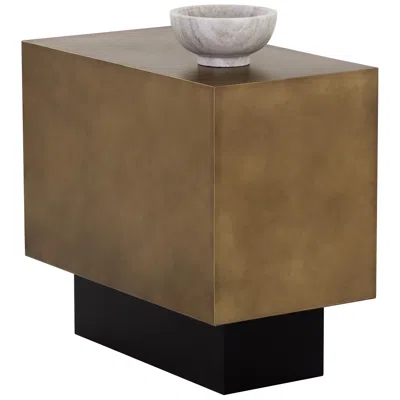 Sunpan Blakely Side Table Antique Brass