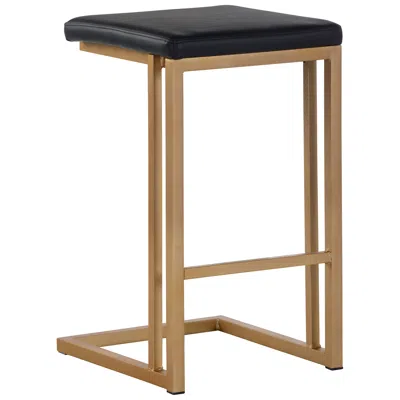 Sunpan Boone Counter Stool Champagne Gold Onyx Set Of 2 In Black
