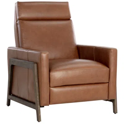 Sunpan Brandon Recliner Shalimar Tobacco Leather
