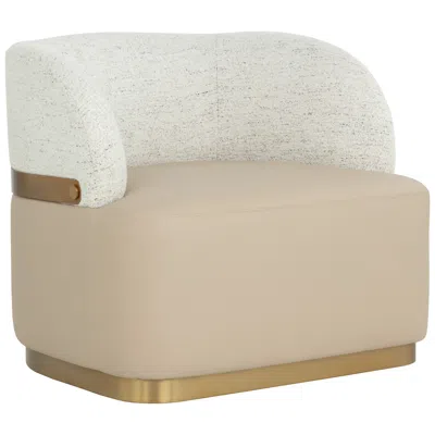 Sunpan Brinda Swivel Lounge Chair Napa Beige And Hailey Moon