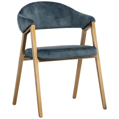 Sunpan Burgos Dining Armchair Nono Petrol