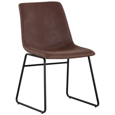 Sunpan Cal Dining Chair Antique Brown Set Of 2
