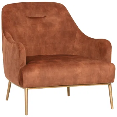 Sunpan Cameron Lounge Chair Nono Rust