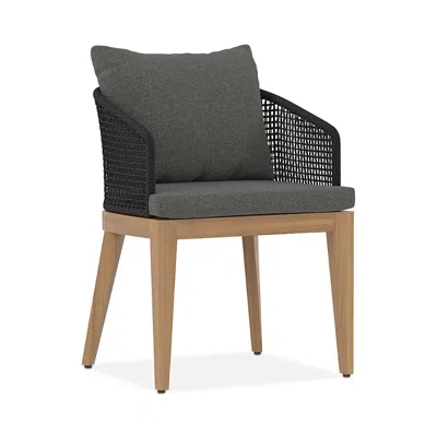 Sunpan Capri Dining Armchair, Natural & Gracebay Gray In Brown