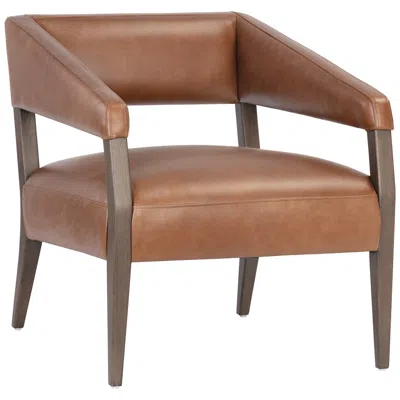 Sunpan Carlyle Lounge Chair Shalimar Tobacco Leather