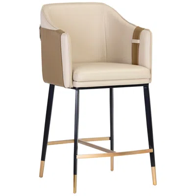 Sunpan Carter Counter Stool Napa Beige And Napa Tan