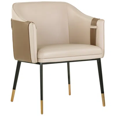 Sunpan Carter Dining Armchair Napa Beige And Napa Tan
