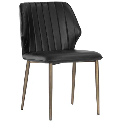 Sunpan Clinton Dining Chair Bronze Bravo Black Set Of 2