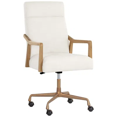 Sunpan Collin Office Chair Natural Heather Ivory Tweed