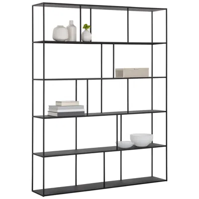Sunpan Eiffel Bookcase Extra Large Black In White