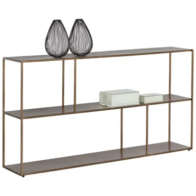 Sunpan Eiffel Low Bookcase Large Antique Brass