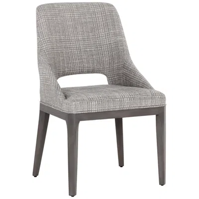 Sunpan Estrada Dining Chair Naya Check Light Gray