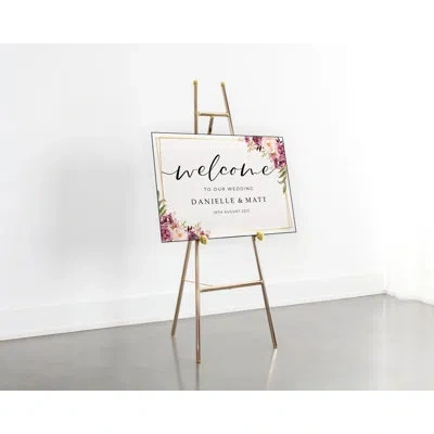Sunpan Folding Metal Tripod Easel - Gold