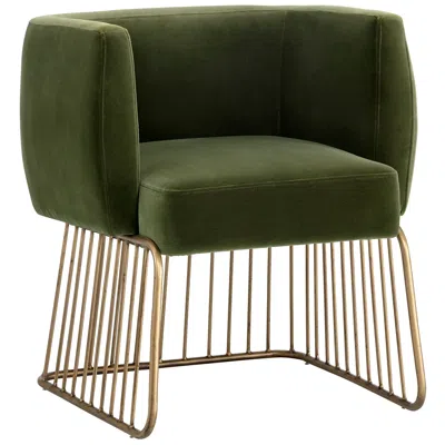 Sunpan Gala Dining Armchair Forest Green