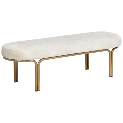 Sunpan Gwen Bench Nono Cream In White
