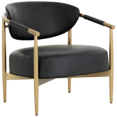 Sunpan Heloise Lounge Chair Bravo Black