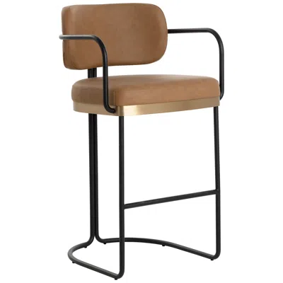 Sunpan Jalen Barstool Milliken Cognac