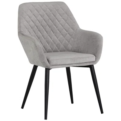 Sunpan Jayna Dining Armchair Black Polo Club Stone