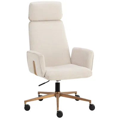 Sunpan Kalev Office Chair Chacha Cream In White