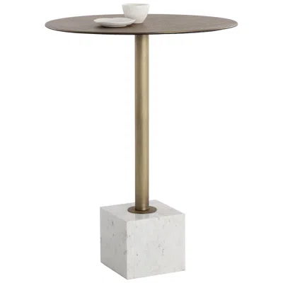 Sunpan Kata Bar Table White Marble
